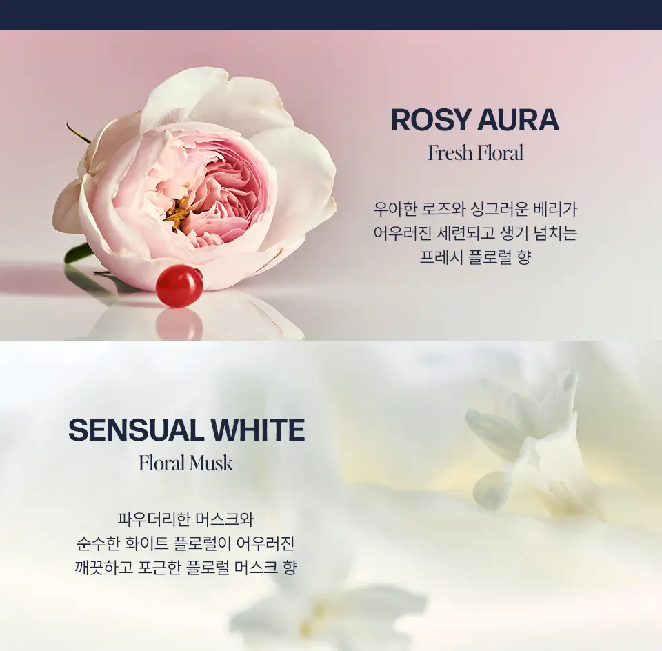 [고보습/퍼퓸] 어노브 글로우 핸드워시 290ml 2종 택 1(로지아우라/센슈얼화이트) 상세페이지 6
